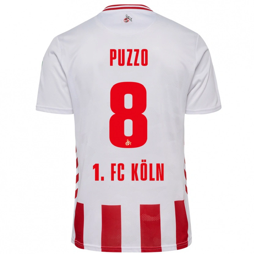 Danxen Kvinnor Alessandro Puzzo #8 Vit Röd Hemmatröja Matchtröjor 2025/26 Tröjor T-Tröja