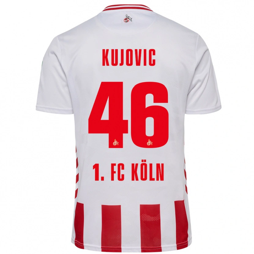 Danxen Kvinnor Emin Kujovic #46 Vit Röd Hemmatröja Matchtröjor 2025/26 Tröjor T-Tröja