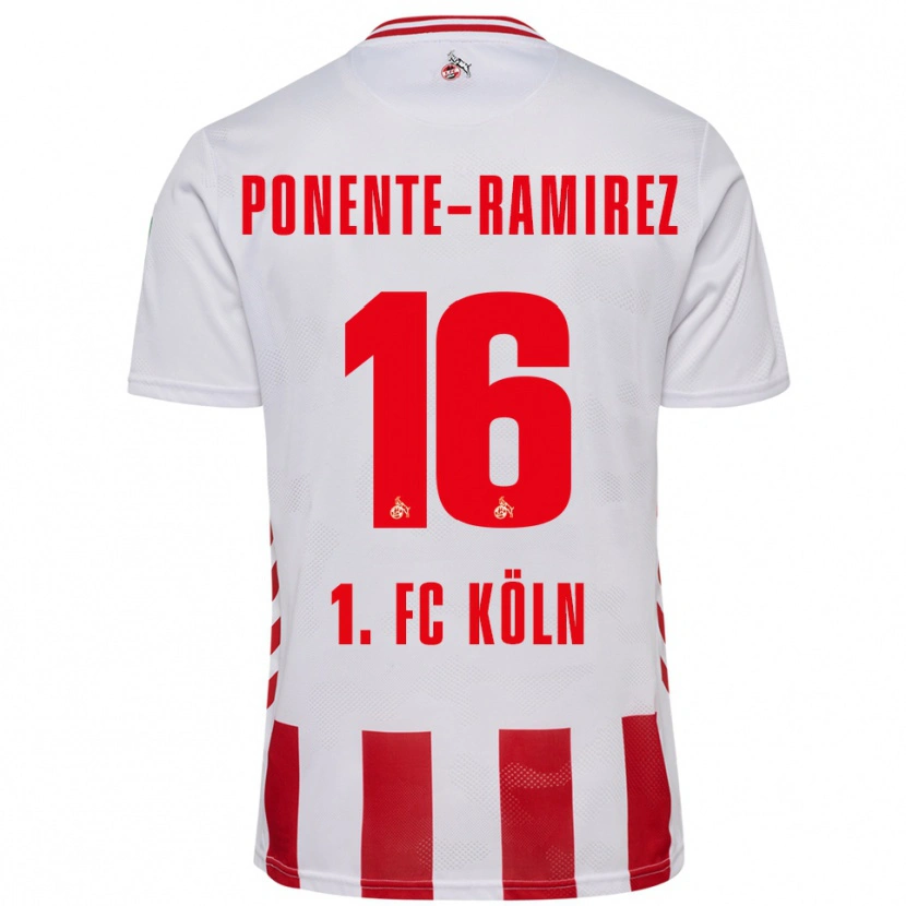 Danxen Kvinnor Jason Ponente-Ramirez #16 Vit Röd Hemmatröja Matchtröjor 2025/26 Tröjor T-Tröja