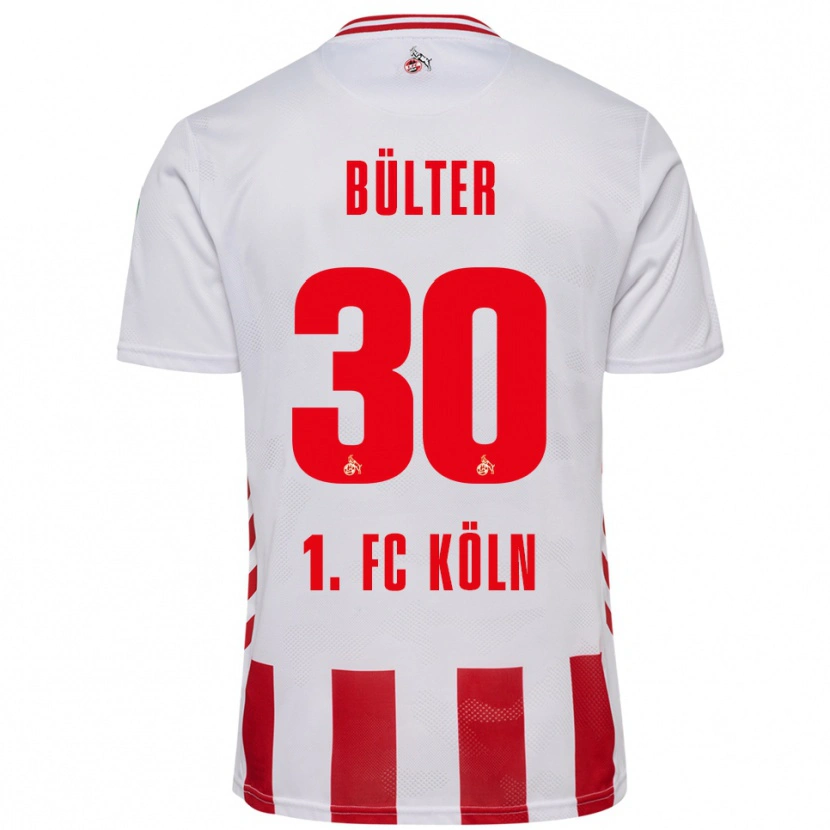 Danxen Kvinnor Marius Bülter #30 Vit Röd Hemmatröja Matchtröjor 2025/26 Tröjor T-Tröja