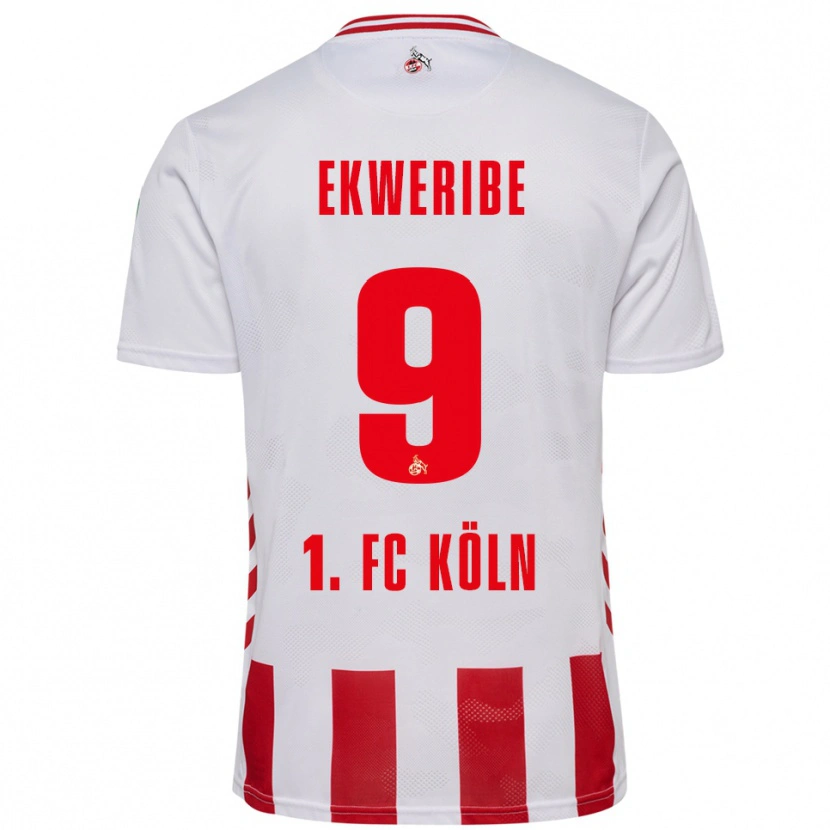 Danxen Kvinnor Kevin Ekweribe #9 Vit Röd Hemmatröja Matchtröjor 2025/26 Tröjor T-Tröja