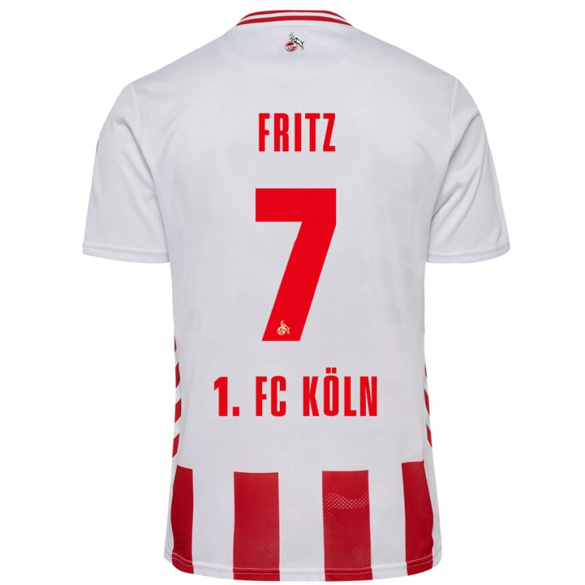 Danxen Kvinnor Johannes Fritz #7 Vit Röd Hemmatröja Matchtröjor 2025/26 Tröjor T-Tröja
