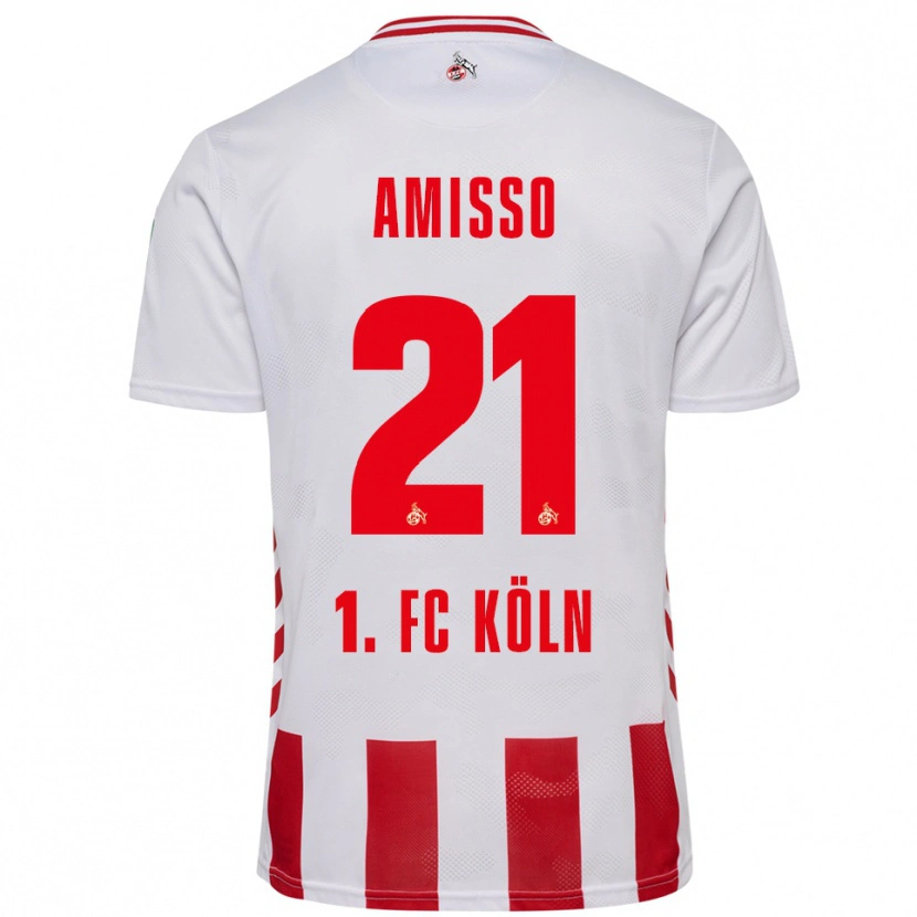 Danxen Kvinnor Gabriel Amisso #21 Vit Röd Hemmatröja Matchtröjor 2025/26 Tröjor T-Tröja
