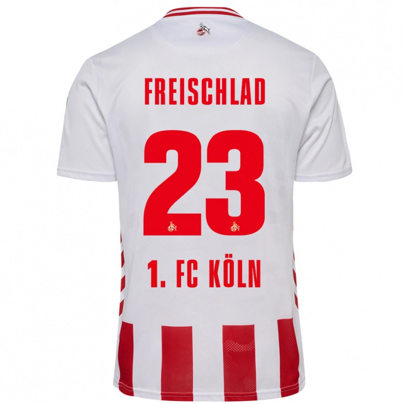 Danxen Kvinnor Yannick Freischlad #23 Vit Röd Hemmatröja Matchtröjor 2025/26 Tröjor T-Tröja