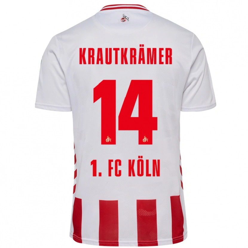 Danxen Kvinnor Jakob Krautkrämer #14 Vit Röd Hemmatröja Matchtröjor 2025/26 Tröjor T-Tröja