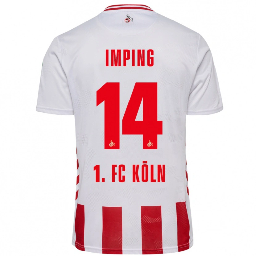 Danxen Kvinnor Carlotta Imping #14 Vit Röd Hemmatröja Matchtröjor 2025/26 Tröjor T-Tröja