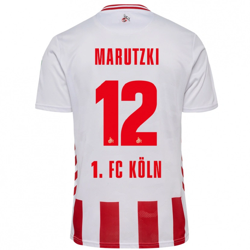 Danxen Kvinnor Mikolaj Marutzki #12 Vit Röd Hemmatröja Matchtröjor 2025/26 Tröjor T-Tröja