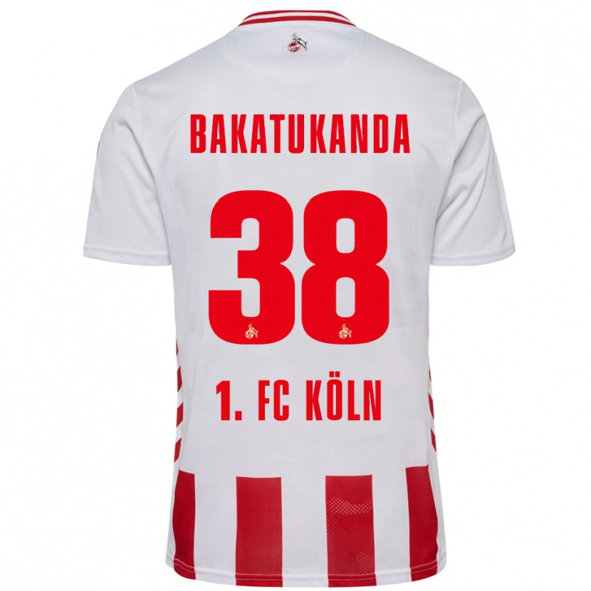 Danxen Kvinnor Elias Bakatukanda #38 Vit Röd Hemmatröja Matchtröjor 2025/26 Tröjor T-Tröja