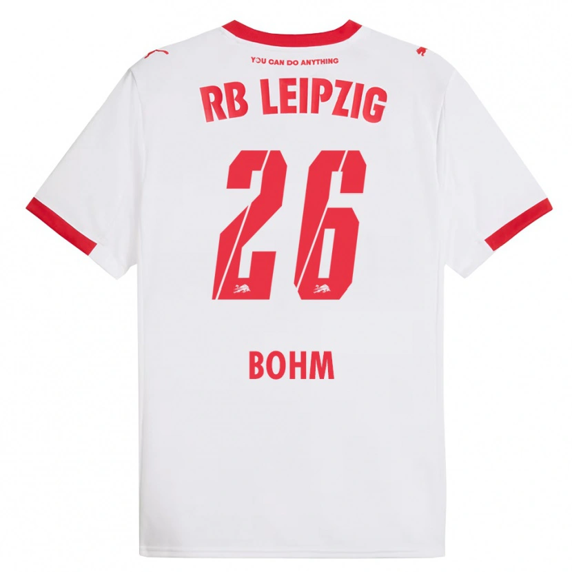 Danxen Kvinnor Pepe Böhm #26 Vit Röd Hemmatröja Matchtröjor 2025/26 Tröjor T-Tröja