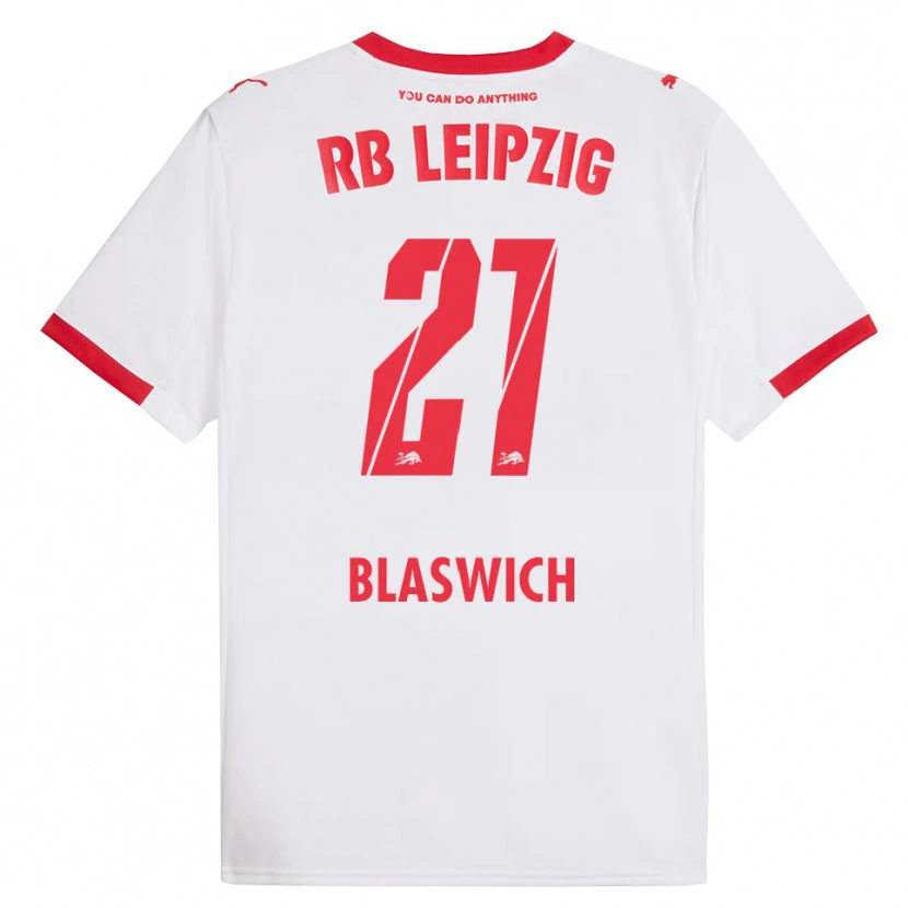 Danxen Kvinnor Janis Blaswich #21 Vit Röd Hemmatröja Matchtröjor 2025/26 Tröjor T-Tröja
