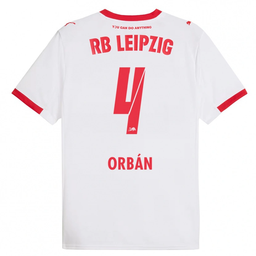 Danxen Kvinnor Willi Orbán #4 Vit Röd Hemmatröja Matchtröjor 2025/26 Tröjor T-Tröja