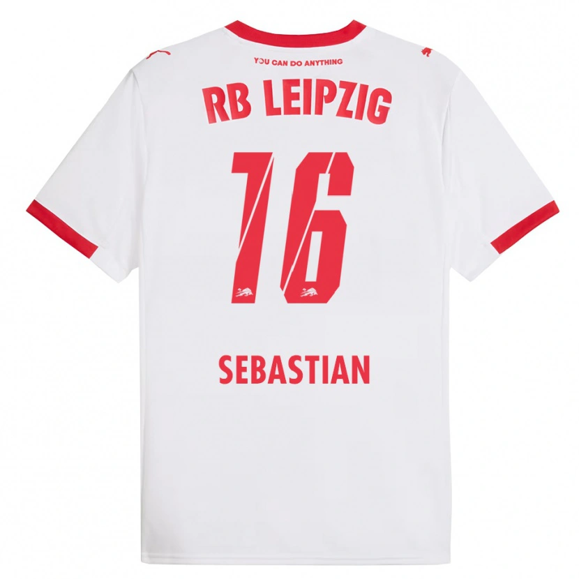 Danxen Kvinnor Jordy Sebastian #16 Vit Röd Hemmatröja Matchtröjor 2025/26 Tröjor T-Tröja