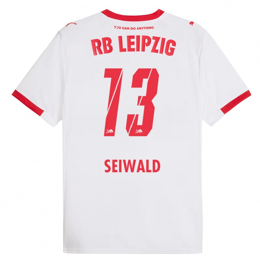 Danxen Kvinnor Nicolas Seiwald #13 Vit Röd Hemmatröja Matchtröjor 2025/26 Tröjor T-Tröja
