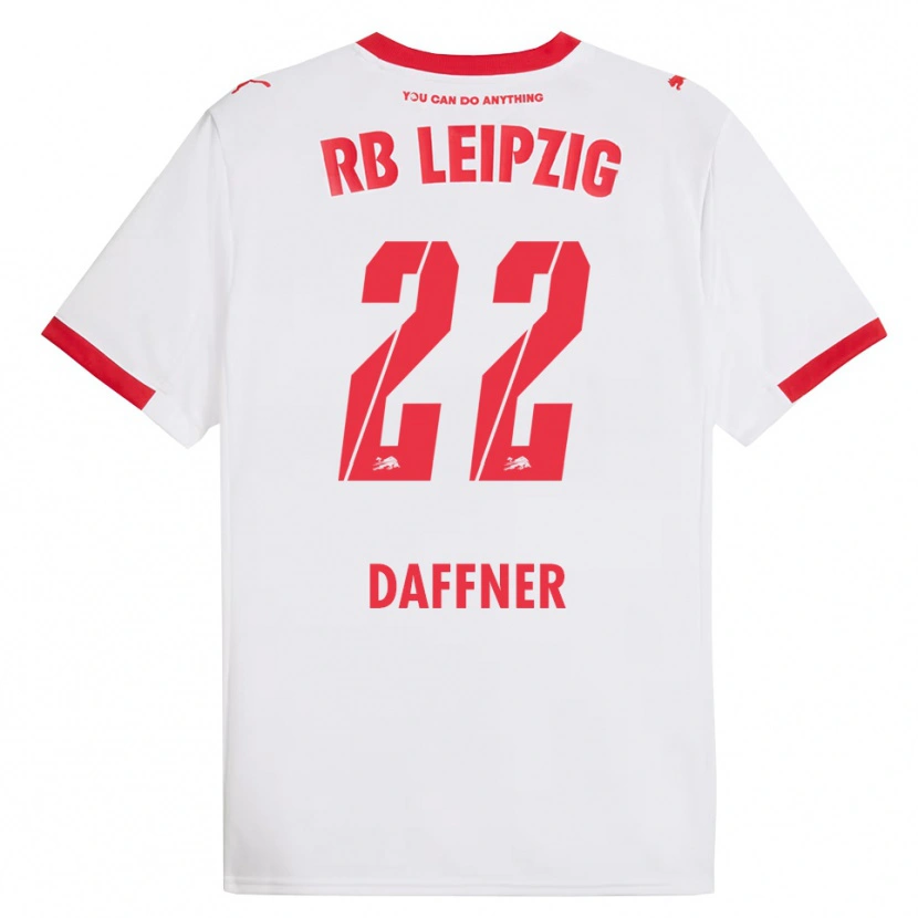 Danxen Kvinnor Felix Daffner #22 Vit Röd Hemmatröja Matchtröjor 2025/26 Tröjor T-Tröja