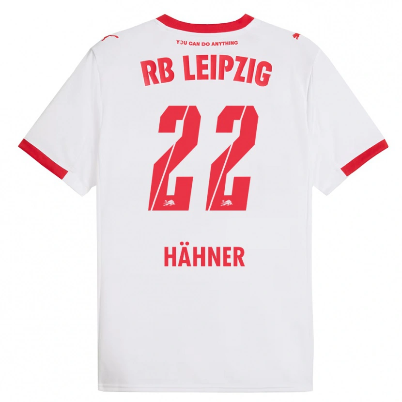 Danxen Kvinnor Elian Hähner #22 Vit Röd Hemmatröja Matchtröjor 2025/26 Tröjor T-Tröja