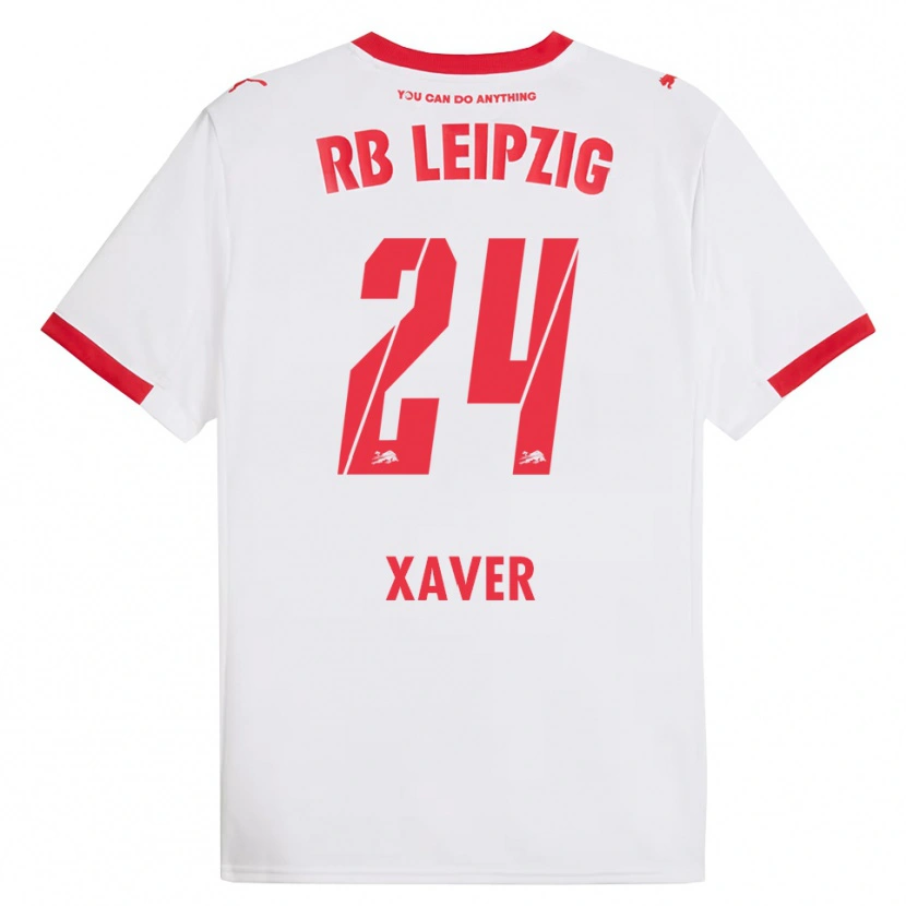 Danxen Kvinnor Xaver Schlager #24 Vit Röd Hemmatröja Matchtröjor 2025/26 Tröjor T-Tröja