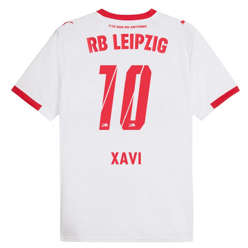 Danxen Kvinnor Xavi Simons #10 Vit Röd Hemmatröja Matchtröjor 2025/26 Tröjor T-Tröja