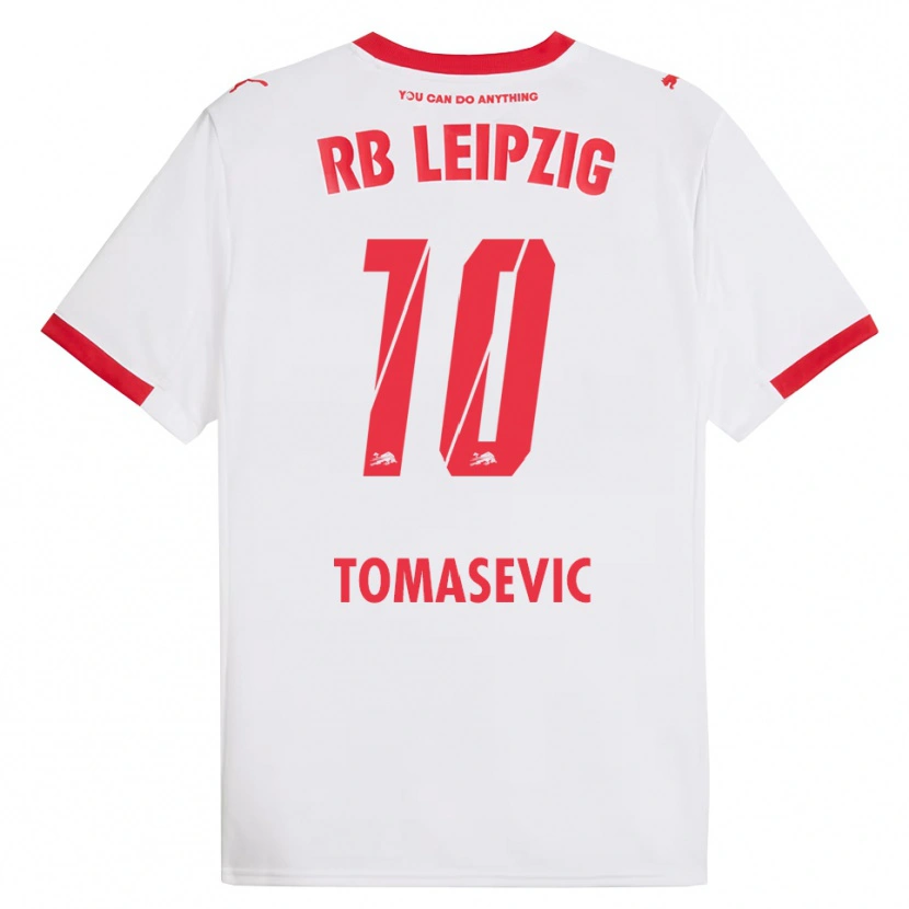 Danxen Kvinnor Niko Tomasevic #10 Vit Röd Hemmatröja Matchtröjor 2025/26 Tröjor T-Tröja