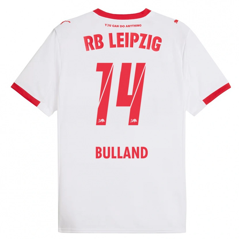 Danxen Kvinnor Anton Bulland #14 Vit Röd Hemmatröja Matchtröjor 2025/26 Tröjor T-Tröja