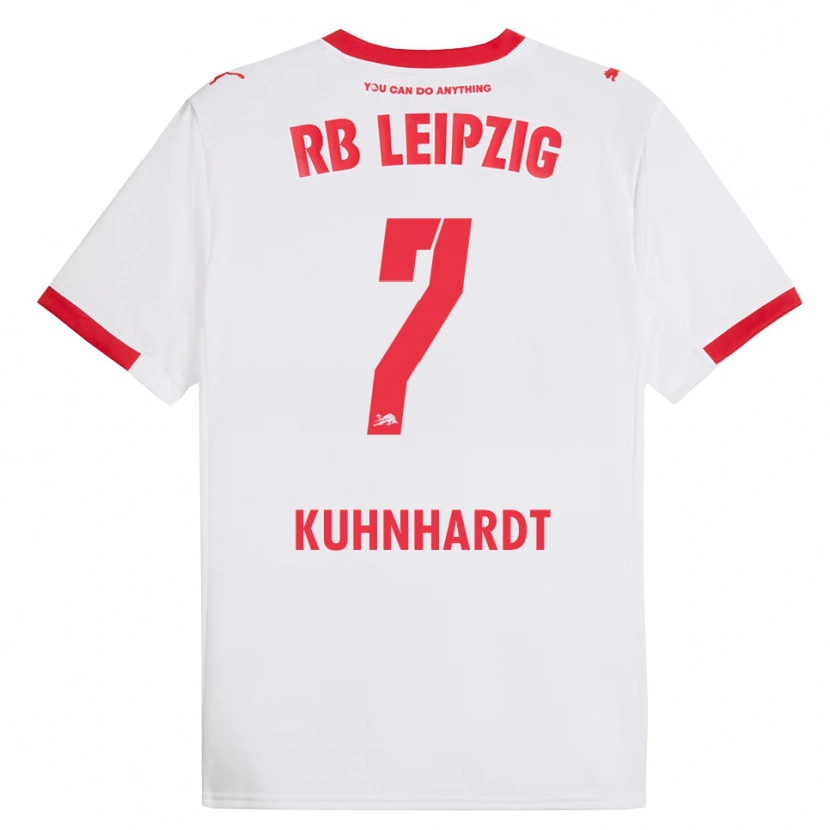 Danxen Kvinnor Paul Kühnhardt #7 Vit Röd Hemmatröja Matchtröjor 2025/26 Tröjor T-Tröja