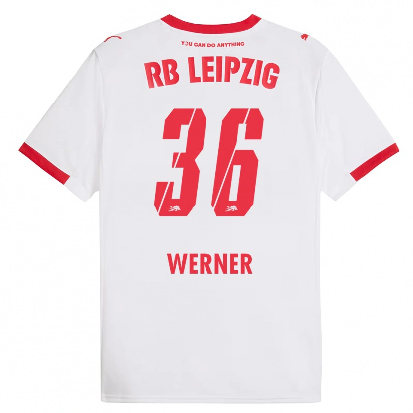 Danxen Kvinnor Timo Werner #36 Vit Röd Hemmatröja Matchtröjor 2025/26 Tröjor T-Tröja