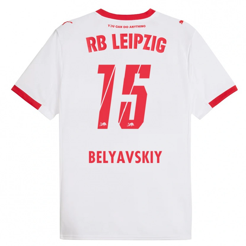 Danxen Kvinnor David Belyavskiy #15 Vit Röd Hemmatröja Matchtröjor 2025/26 Tröjor T-Tröja