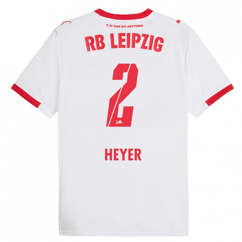 Danxen Kvinnor Friedrich Heyer #2 Vit Röd Hemmatröja Matchtröjor 2025/26 Tröjor T-Tröja