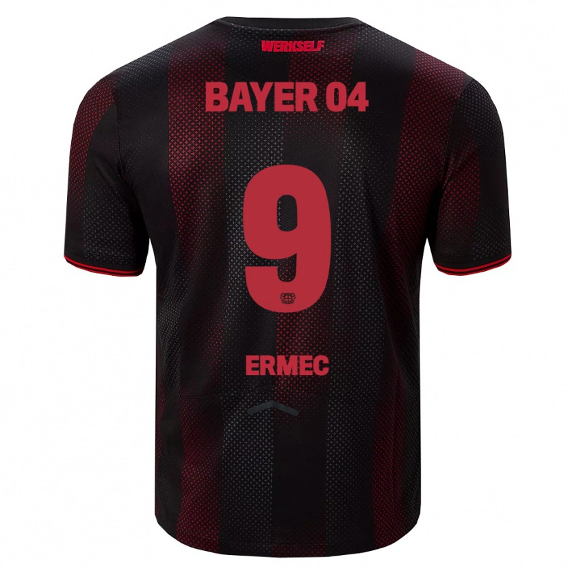 Danxen Kvinnor Berkan Ermeç #9 Svart Röd Hemmatröja Matchtröjor 2025/26 Tröjor T-Tröja