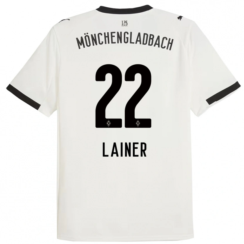 Danxen Kvinnor Stefan Lainer #22 Vit Svart Hemmatröja Matchtröjor 2025/26 Tröjor T-Tröja