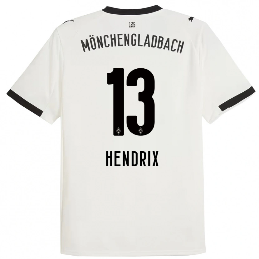 Danxen Kvinnor Kas Hendrix #13 Vit Svart Hemmatröja Matchtröjor 2025/26 Tröjor T-Tröja
