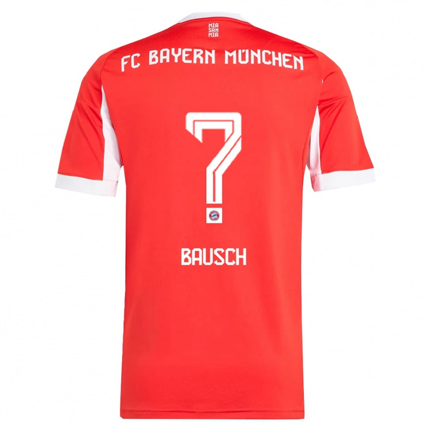 Danxen Kvinnor David Bausch #0 Röd Vit Hemmatröja Matchtröjor 2025/26 Tröjor T-Tröja