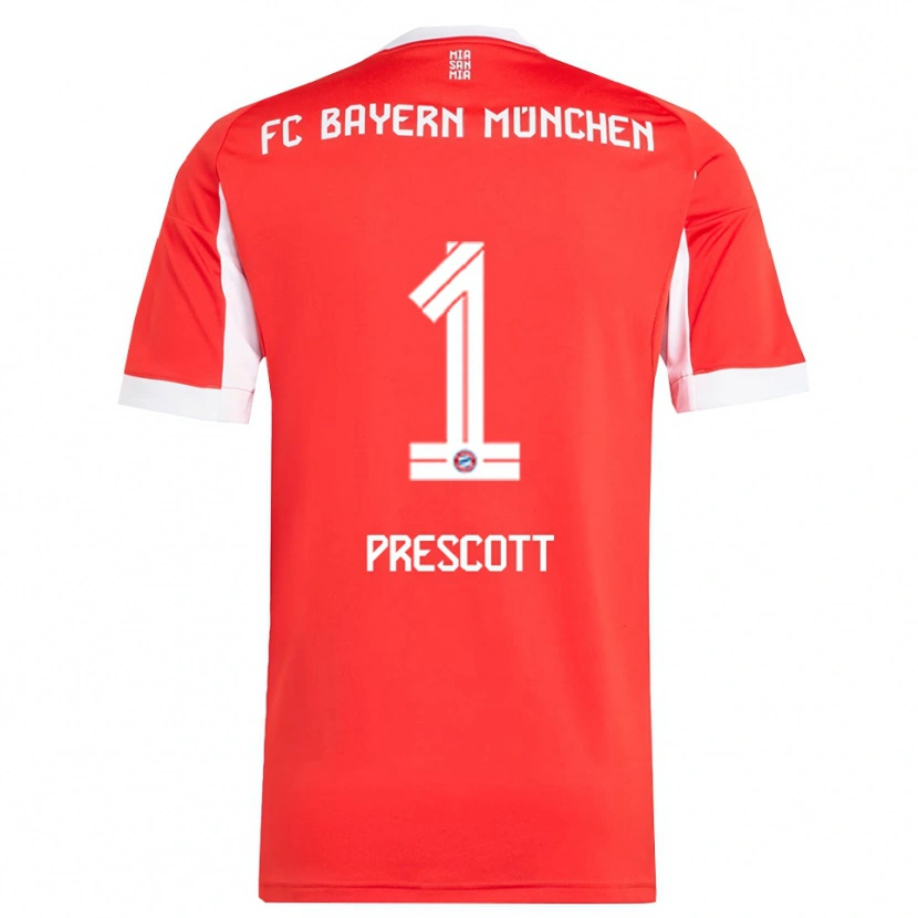 Danxen Kvinnor Leonard Prescott #1 Röd Vit Hemmatröja Matchtröjor 2025/26 Tröjor T-Tröja