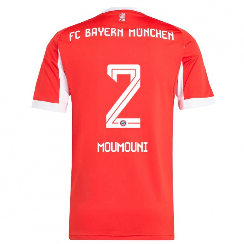 Danxen Kvinnor Rayan Moumouni #2 Röd Vit Hemmatröja Matchtröjor 2025/26 Tröjor T-Tröja