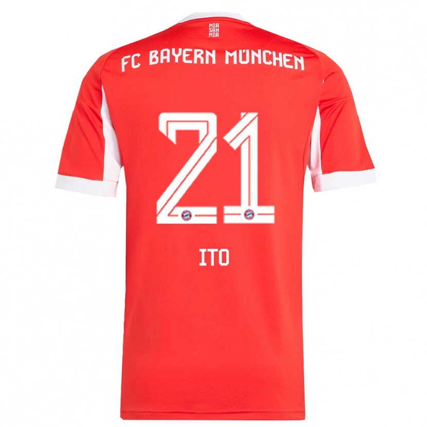 Danxen Kvinnor Hiroki Ito #21 Röd Vit Hemmatröja Matchtröjor 2025/26 Tröjor T-Tröja