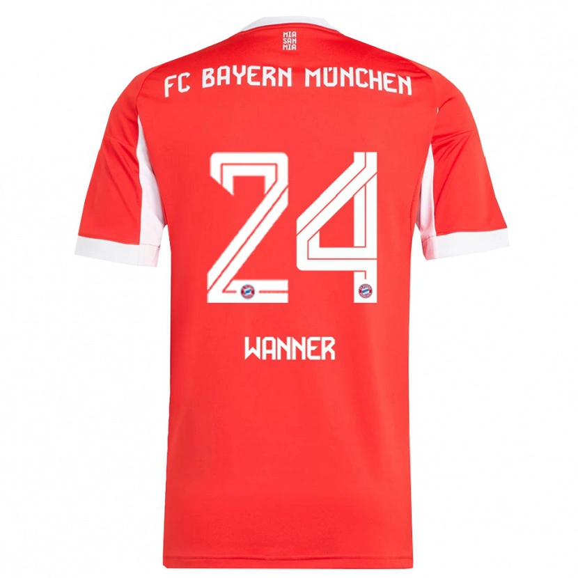 Danxen Kvinnor Paul Wanner #24 Röd Vit Hemmatröja Matchtröjor 2025/26 Tröjor T-Tröja