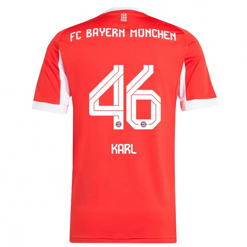 Danxen Kvinnor Lennart Karl #46 Röd Vit Hemmatröja Matchtröjor 2025/26 Tröjor T-Tröja