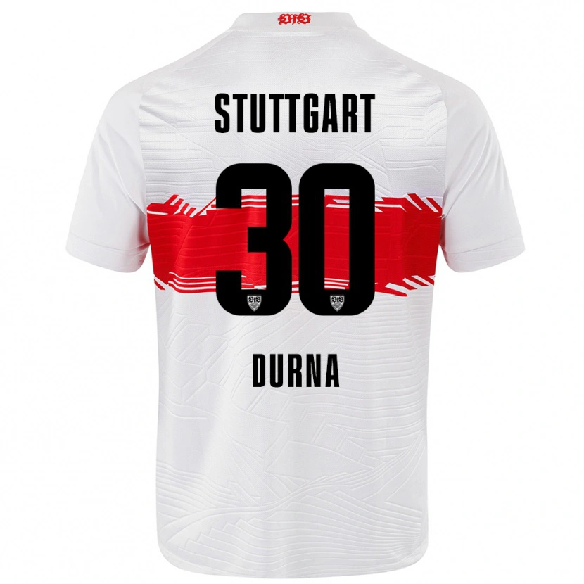 Danxen Kvinnor Tuncay Durna #30 Vit Röd Hemmatröja Matchtröjor 2025/26 Tröjor T-Tröja