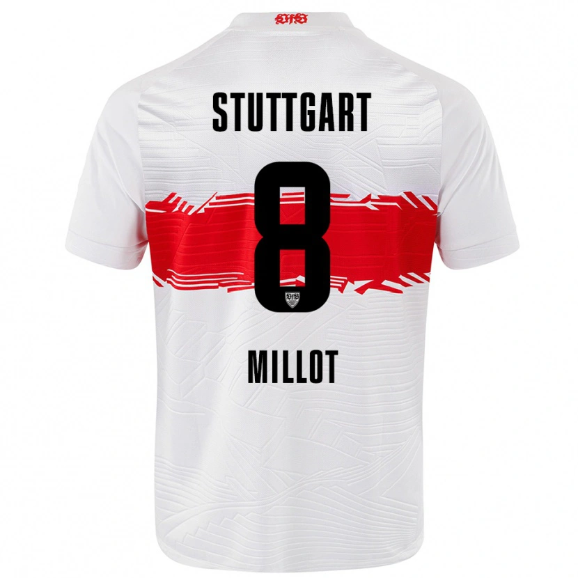 Danxen Kvinnor Enzo Millot #8 Vit Röd Hemmatröja Matchtröjor 2025/26 Tröjor T-Tröja