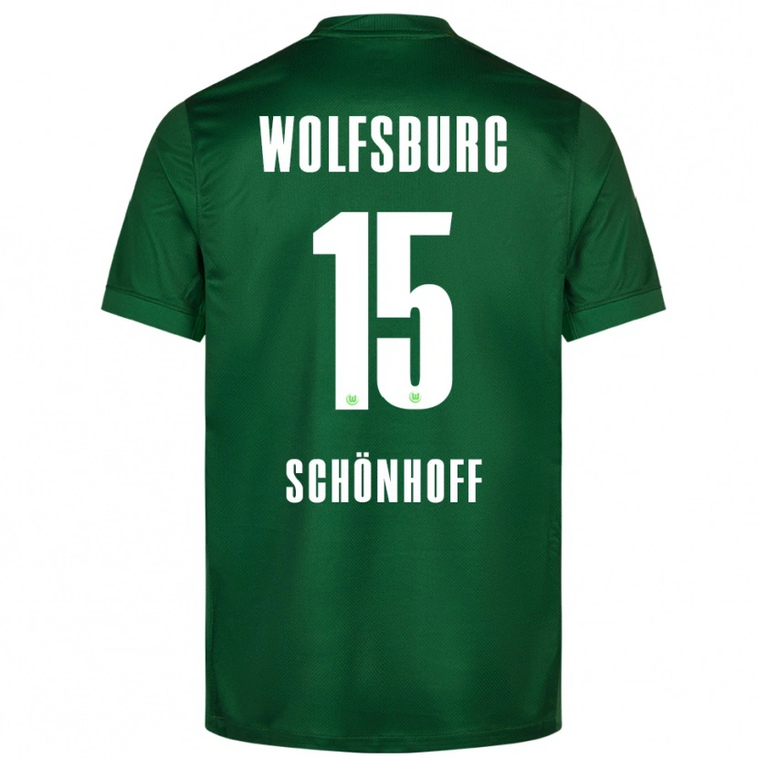 Danxen Kvinnor Henry Schönhoff #15 Grön Vit Hemmatröja Matchtröjor 2025/26 Tröjor T-Tröja