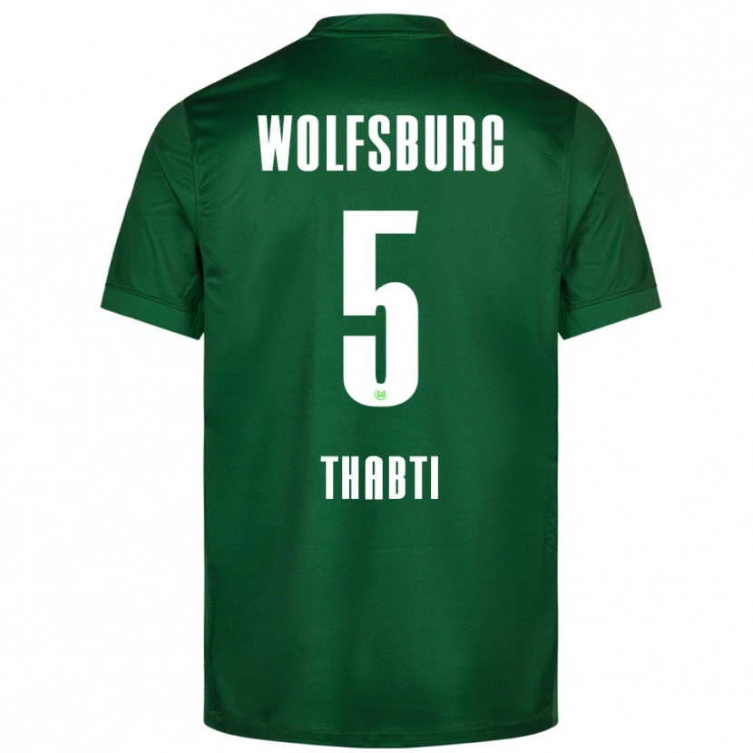 Danxen Kvinnor Mohamed Thabti #5 Grön Vit Hemmatröja Matchtröjor 2025/26 Tröjor T-Tröja