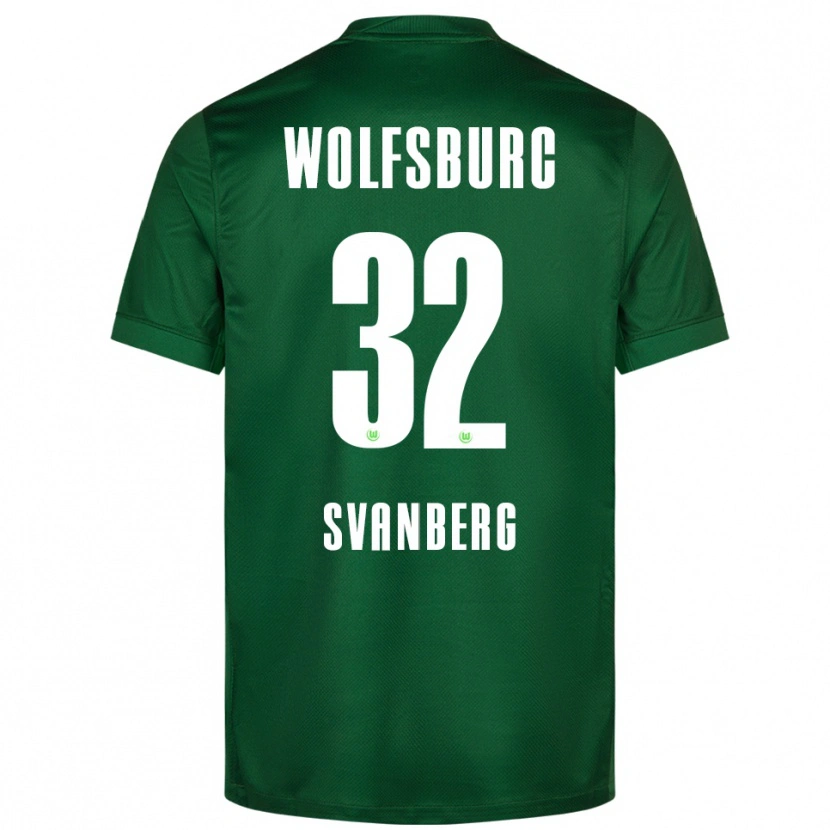 Danxen Kvinnor Mattias Svanberg #32 Grön Vit Hemmatröja Matchtröjor 2025/26 Tröjor T-Tröja