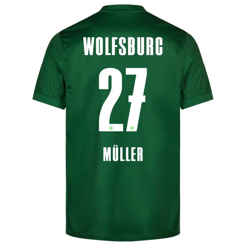 Danxen Kvinnor Fabio Müller #27 Grön Vit Hemmatröja Matchtröjor 2025/26 Tröjor T-Tröja