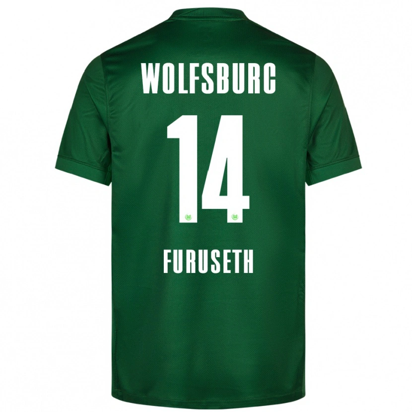 Danxen Kvinnor Truls Furuseth #14 Grön Vit Hemmatröja Matchtröjor 2025/26 Tröjor T-Tröja