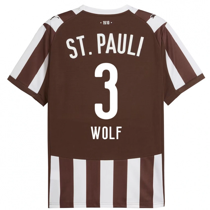 Danxen Kvinnor Raphael Wolf #3 Kaffe Vit Hemmatröja Matchtröjor 2025/26 Tröjor T-Tröja