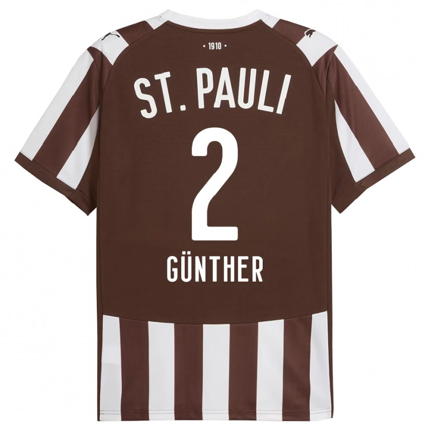 Danxen Kvinnor Luca Günther #2 Kaffe Vit Hemmatröja Matchtröjor 2025/26 Tröjor T-Tröja