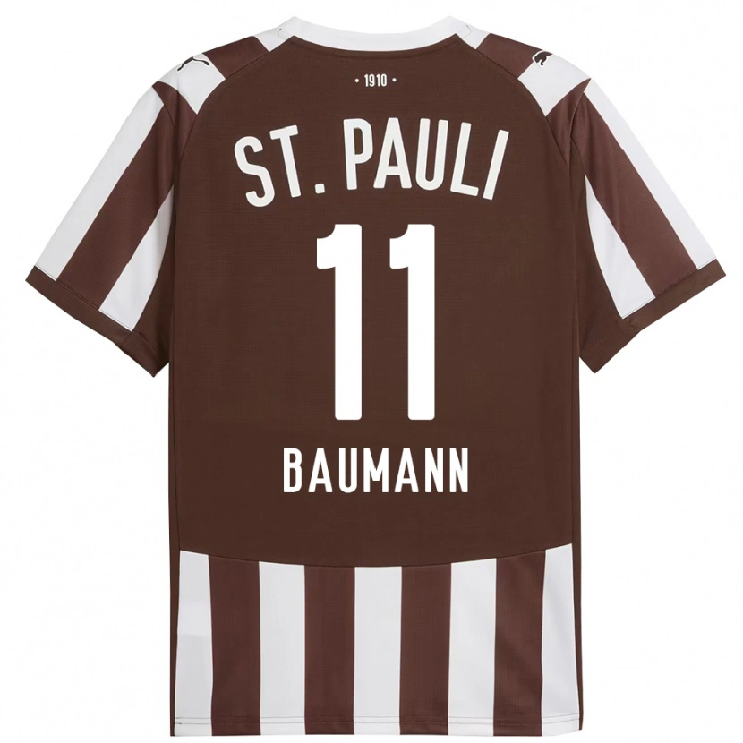 Danxen Kvinnor Malte Baumann #11 Kaffe Vit Hemmatröja Matchtröjor 2025/26 Tröjor T-Tröja