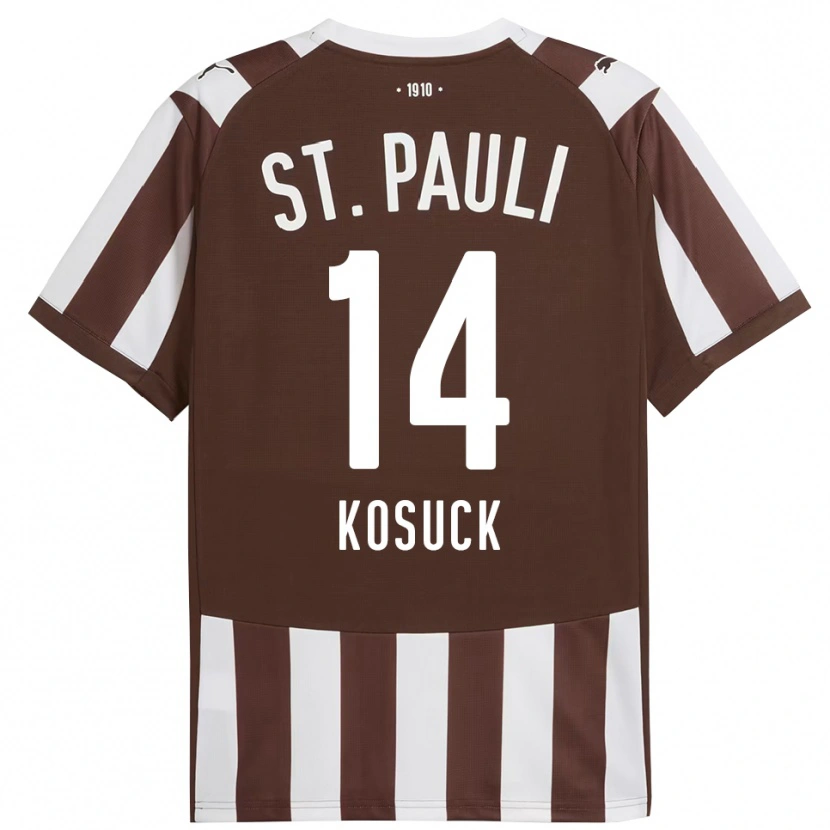 Danxen Kvinnor Mats Kosuck #14 Kaffe Vit Hemmatröja Matchtröjor 2025/26 Tröjor T-Tröja