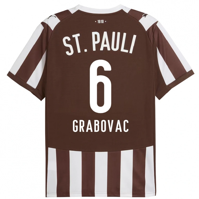 Danxen Kvinnor Danijel Grabovac #6 Kaffe Vit Hemmatröja Matchtröjor 2025/26 Tröjor T-Tröja