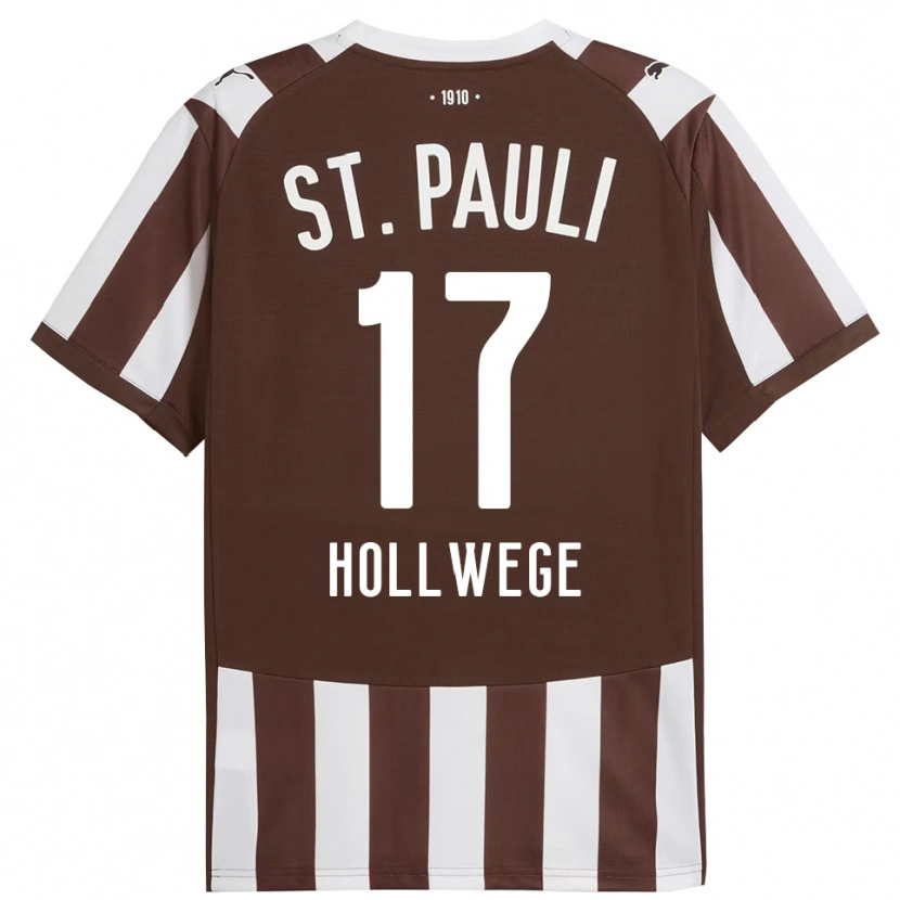 Danxen Kvinnor Jonah Hollwege #17 Kaffe Vit Hemmatröja Matchtröjor 2025/26 Tröjor T-Tröja