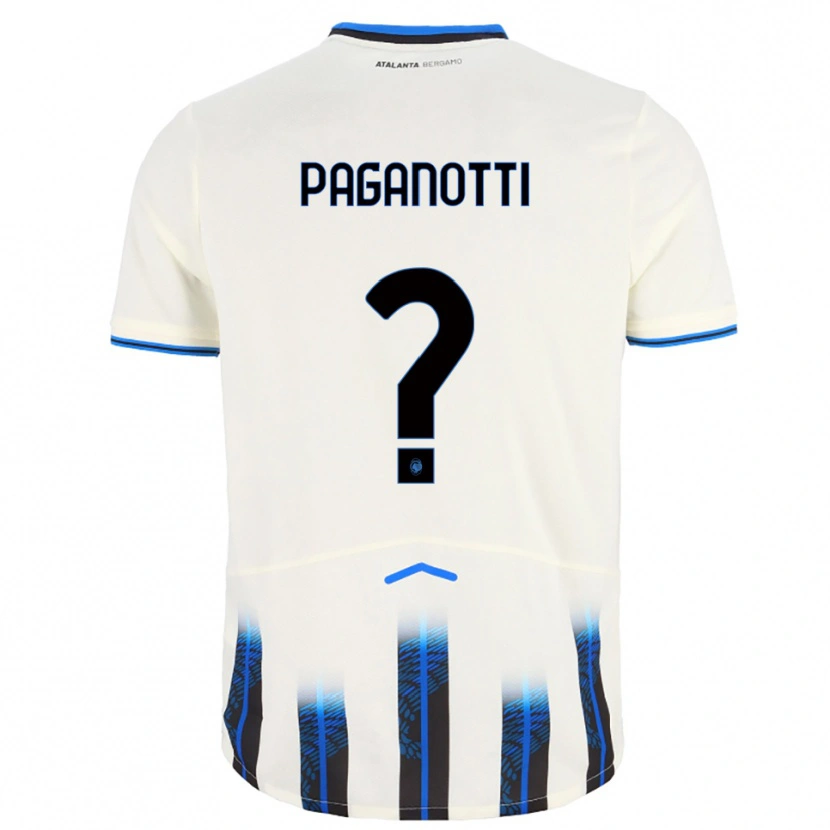 Danxen Kvinnor Emanuele Paganotti #0 Vit Blå Bortatröja Matchtröjor 2025/26 Tröjor T-Tröja